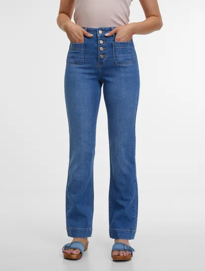 Modré dámské bootcut džíny ORSAY
