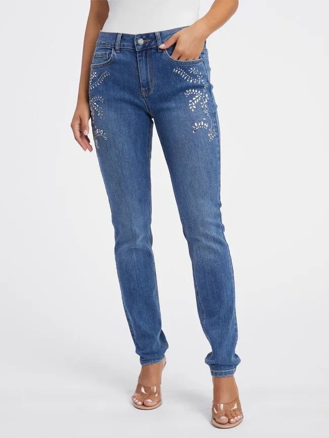 Modré dámské slim fit džíny ORSAY (1)
