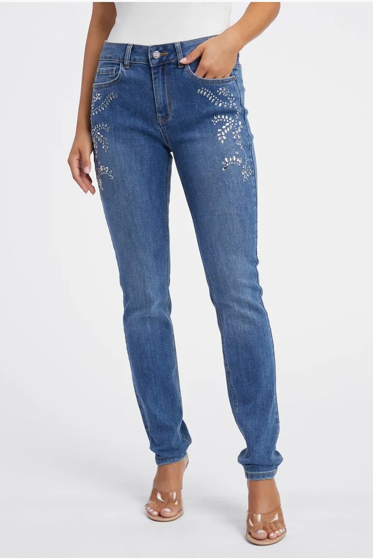 Modré dámské slim fit džíny ORSAY (1)