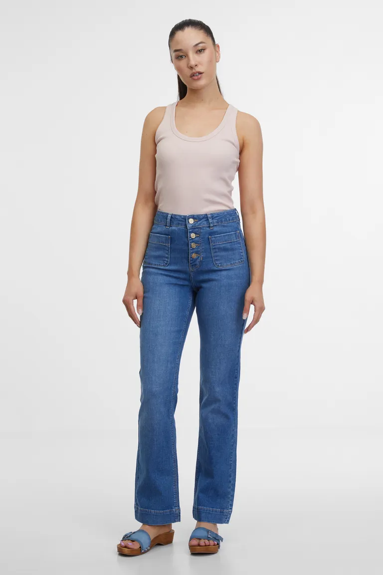 Modré dámské bootcut džíny ORSAY (3)