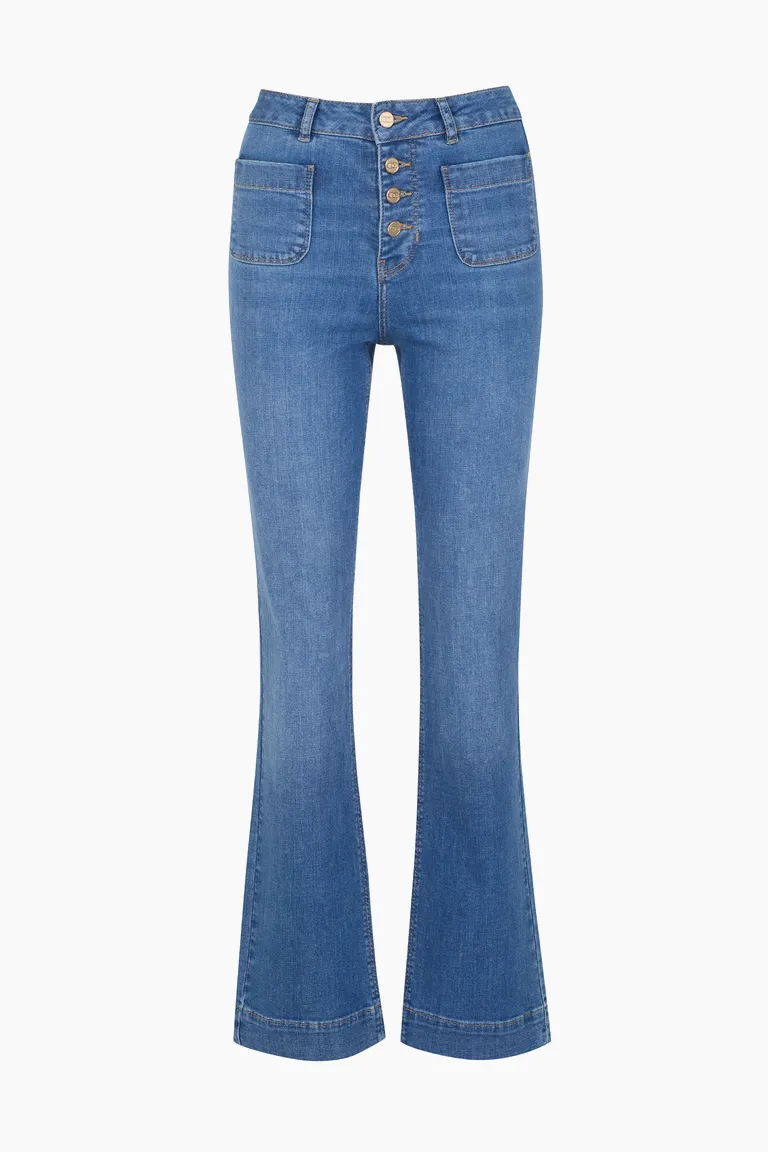 Modré dámské bootcut džíny ORSAY (6)