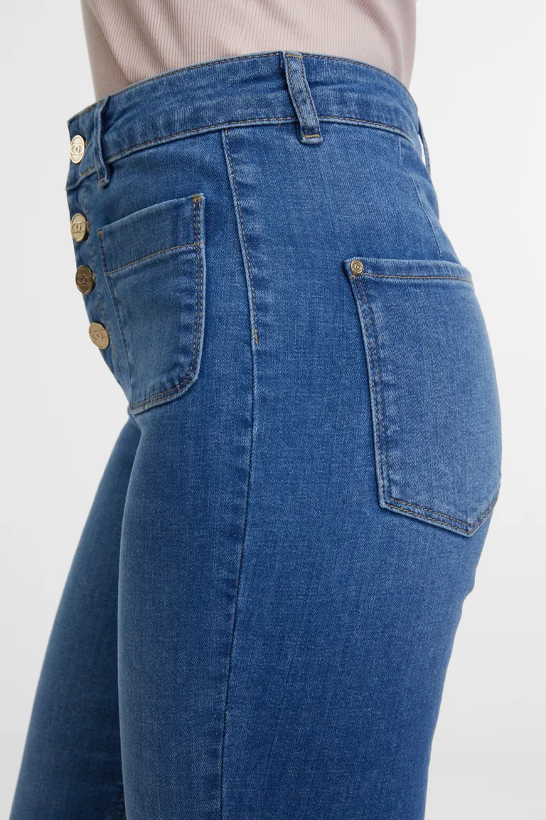 Modré dámské bootcut džíny ORSAY (4)